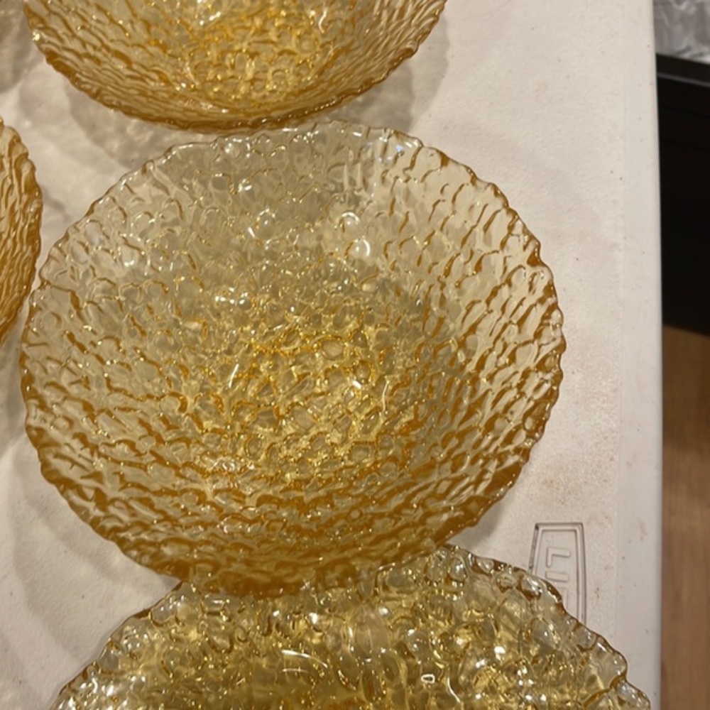 Dapple Amber Glass Dishes - Picture 3 of 5